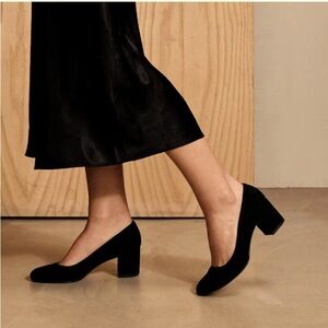 Margaux The Heel, Elegant Black Block Heel Pumps